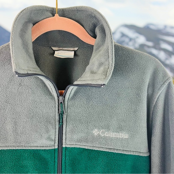 Men’s Columbia Sportswear Company Green and Gray Super Soft Fleece M - Picture 4 of 7